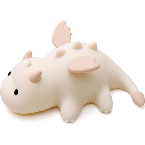 Children's Night Light Dragon Soft Silicone Portable LED Decorative Lamp 8 Colors Timer Bedroom Gift Cream (1/4)
