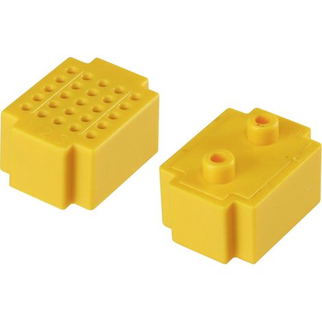 TRU COMPONENTS Steckplatine Gelb Polzahl Gesamt 25 (L x B) 20 mm x 15 mm 1 St. (1/2)