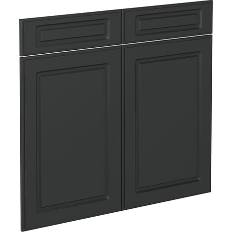 Frente de cocina R-Line, Antracita casa de campo, 79.2 x 70.8 cm frente de mueble para mueble bajo con cajones, Vicco (1/5)