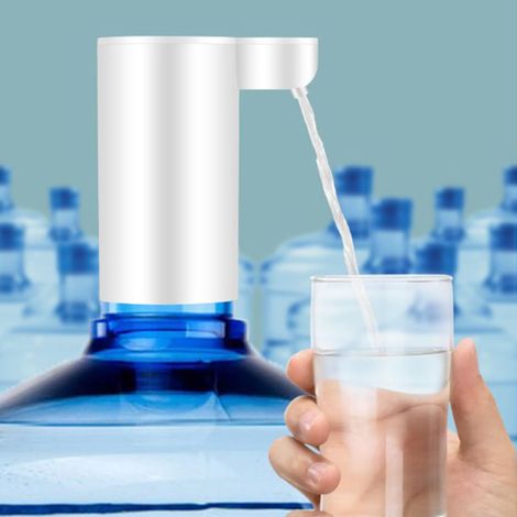 Distributeur de bouteilles d'eau en PP avec système d'auto-aspiration et de pression à faible consommation - pompe à eau compatible avec tous types de bouteilles d'eau (1/5)