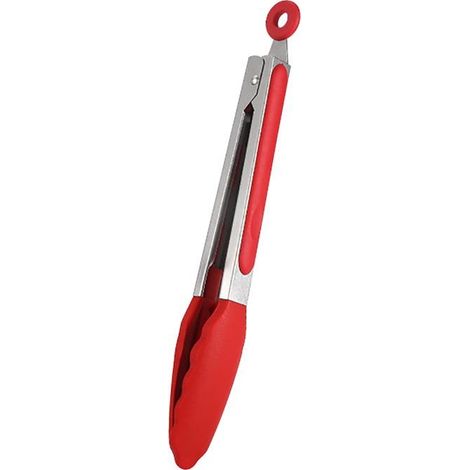 1 pièce Pince de verrouillage en silicone, pince cuisine acier inoxydable avec embouts antidérapants, idéale pour barbecue et pâtisserie (1/5)