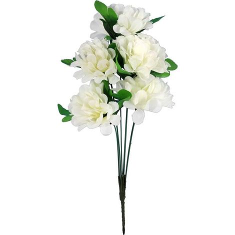 Bouquet artificiale di crisantemi bianchi, 36 cm - Perfetto per la festa di Ognissanti (1/2)