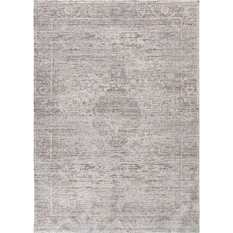Tapis classique en viscose marron - marron nuancé beige grisé (1/5)