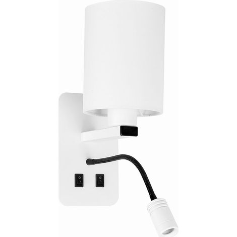 Applique Candellux Magnum bianco/nero E27+LED lettura (1/2)