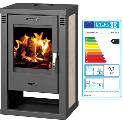 EEK A+ Kaminofen Victoria Verona K - 9.2 kW (1/3)