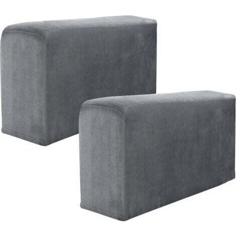 Housse Accoudoir Canapé, Antidérapant Housse Accoudoir Fauteuil Élastiques,Protege Extensible Accoudoir Canapé, pour Fauteuils Inclinable,Canapé (Gris Oscuro,Lot de 2) (1/5)