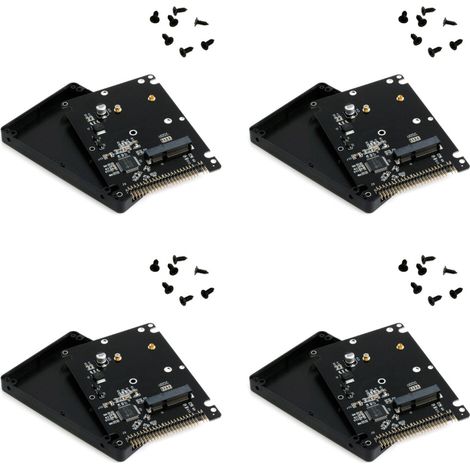Adaptateur convertisseur mSATA 4 ports vers IDE 44 broches 2,5 pouces/SSD, mSATA vers PATA, avec boîtier