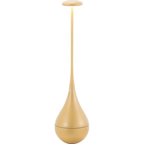 Zafferano Dondolina - Lampada da Tavolo Led Ricaricabile IP65, Senza Fili, Dimmer Touch - Design Italiano Colore Oro