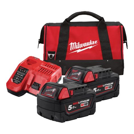 Kit energy: borsone+caricabatterie +2 batterie milwaukee M18NRG-502B