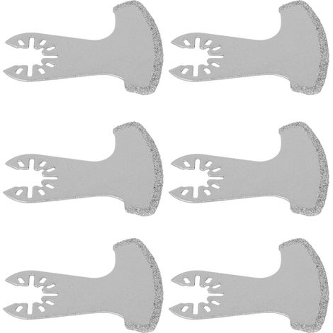 Lot de 6 lames de scie oscillantes en carbure de diamant universel en forme de faucille pour la démolition de carrelage et de maçonnerie