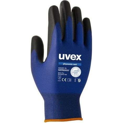 Gants de manutention Uvex taille 7, Résistance à l'abrasion, Bleu, gris ( Prix pour 1 paire ) (1/4)