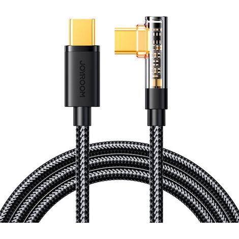 Câble USB-C coudé pour charge rapide et transfert de données 100 W 1,2 m Noir