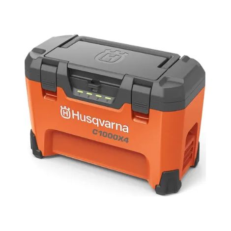 Husqvarna – Chargeur multi-rack 1000W pour 4 batteries 36V – Protection IPX4 – Technologie ActiveCool pour charge rapide – Design compact et empilable - 40-C1000X4