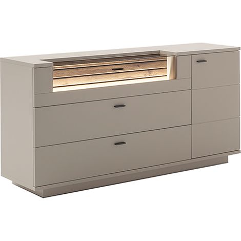 Sideboard 165 cm in grau mit Eiche inkl. Beleuchtung LIEZEN-05 (1/5)