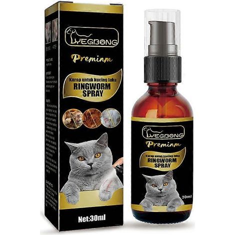 Spray anti-démangeaisons pour chats et chiens (1 à 3 unités), spray contre la teigne chez le chat, protège et soigne les irritations cutanées, soulage les éruptions cutanées et les infections. (1/4)