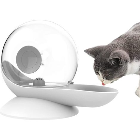 Automatic water fountain for dogs and cats, snail-shaped, gravity-fed, transparent, 2.8 L (1/5)