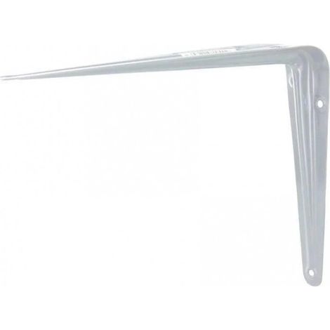 Console équerre à visser en acier laqué époxy blanc, 100 x 125 mm