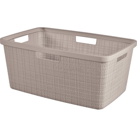 Curver Wäschekorb aus Jute, beige, 46 l (1/4)