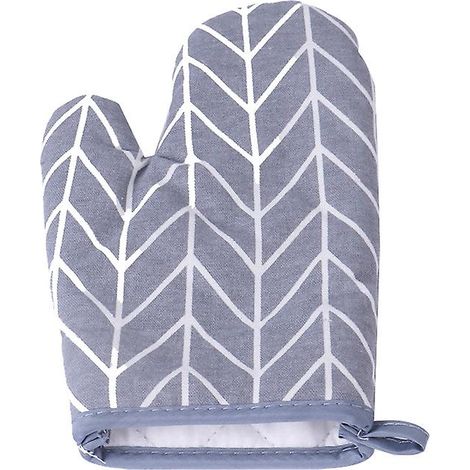 Gants de cuisine en coton et lin, gants pour micro-ondes, gants isolants thermiques, gants de four anti-chaleur (vente chaude) (1/5)