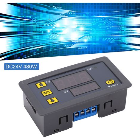 Module de relais temporisé avec temporisation marche/arrêt, interrupteur de commande de temporisation 24 V CC (1/5)