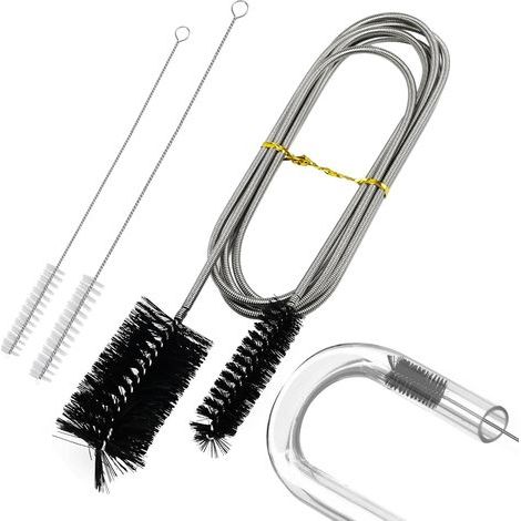 flexible Doppelkopf-Edelstahlbürste, 155 cm Nylonschlauch, Kühlschrankablauf, 2 Flaschenbürsten, Haushalt (1/5)