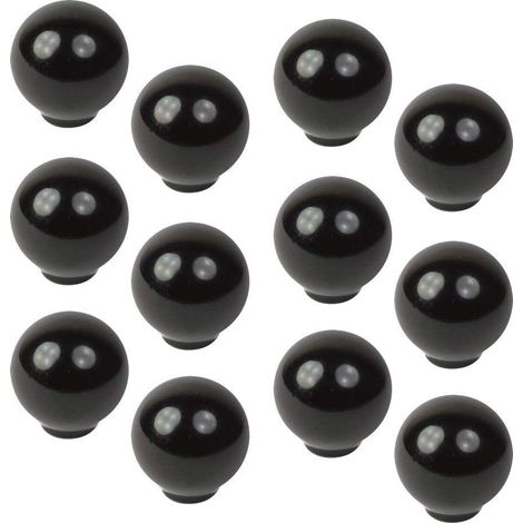 FPLUS pomo bola abs d/29 negro , Tirador Pomo Mueble Infantil Bola Resina ABS Negro Brillo -      
Diámetro 29MM.