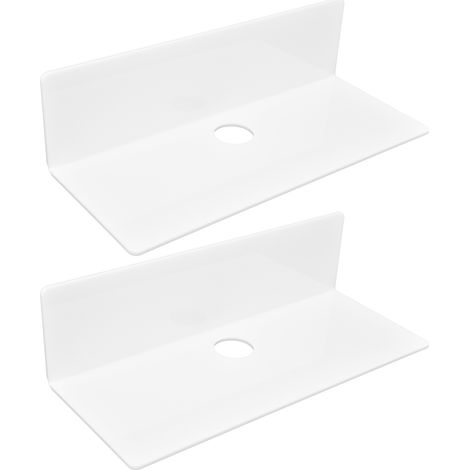 2 supports muraux en acrylique haute résistance, sans perçage, pour enceintes et horloges (1/5)
