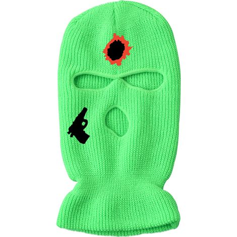 Cagoule 3 trous tricotée couvrant le visage, respirante et coupe-vent pour ski, cyclisme, course à pied - Hommes et femmes