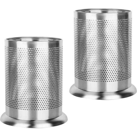 Besteckhalter aus Edelstahl mit Abtropfsystem, 2-teiliges Set, robust und langlebig. (1/5)