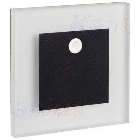 Luminaire LED escalier - Détecteur PIR - Encastré mural - Noir - 75x75mm (1/6)