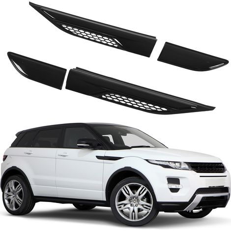 Ensemble de garnitures d'aération d'aile pour Land Rover Range Rover Evoque L538 (4 pièces, noir brillant)