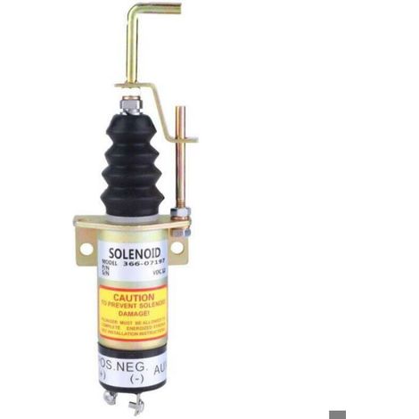 Électrovanne D'arrêt De Carburant - 12 V - Pour Moteurs D'excavatrice Lister Petter LPWS LPWT Et Générateurs - 366-07197 - Unité (1/4)