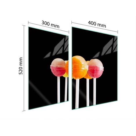 GLASSCHUTZPLATTE FÜR HERD 70x52 LOLLIPOPS (1/5)