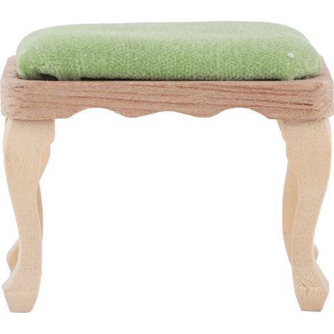 Tabouret de maison de poupée à l'échelle 1/12 avec coussin, modèle réduit de chaise. (1/5)