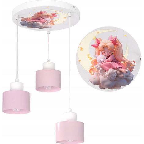 LAMPADA DA SOFFITTO PER BAMBINI PRINCIPESSA A SOSPENSIONE LED POLACCA E27 (1/4)