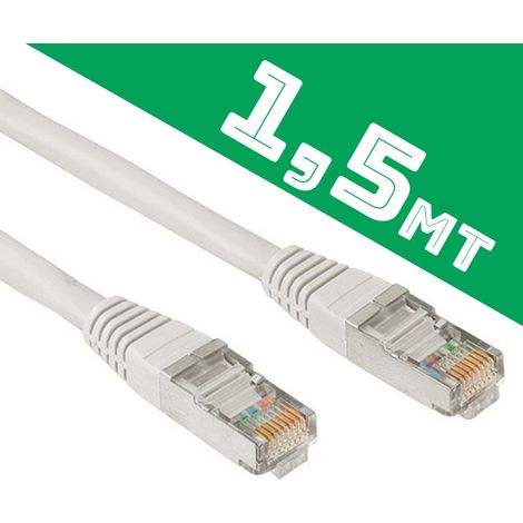 TrAdE Shop Traesio - Cavo Ethernet Di Rete Lan Internet 1,5 Metri 1,5mt Cat5 Prolunga Lan Rj45 Switch - (1/3)