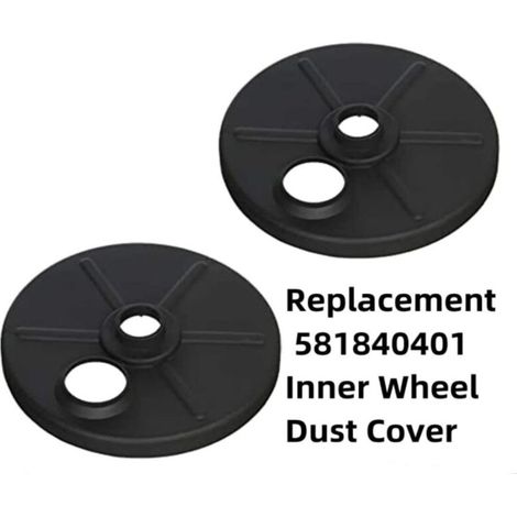 Staubschutz für Rasenmäherräder 532189403, kompatibel mit Sears Husqvarna AYP Poulan, schwarz. (1/4)