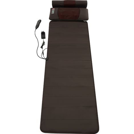 Komplette Massagematte mit Vibrationsmotoren und Lendenwirbelwärme, lindert Rücken- und Nackenschmerzen dank Shiatsu-Kissen, 5 Massageprogramme