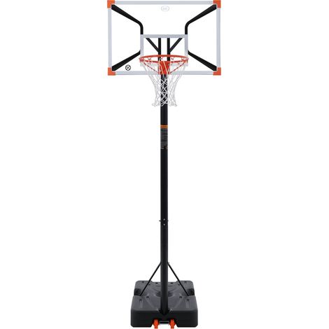 Axi Panier De Basket Sur Pied Elite  230-305 Cm  Blanc Et Orange  A Partir De 6 Ans Et +  Facile À Déplacer  Jeux Plein Air  Panier De Basket (1/5)