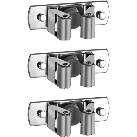 3 PCS Porte Balai Accroche Balai Mural sans Perçage pour Cuisine Salle de Bain Jardin Argenté Mixte