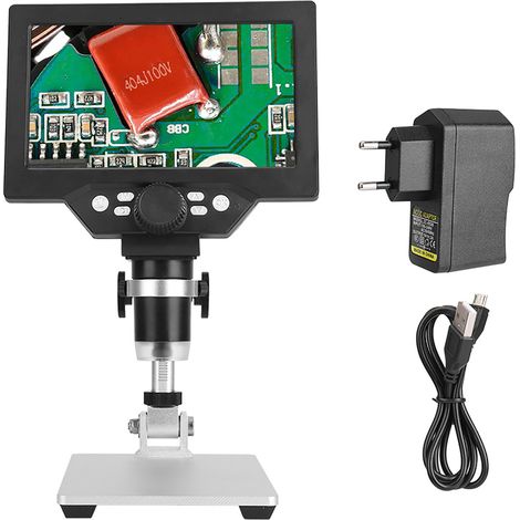 7-Zoll-HD-Digitalmikroskop mit LCD-Bildschirm und LED-Beleuchtung (EU-Stecker) (1/5)