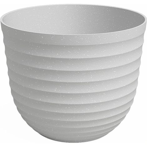 artevasi© HAVANA WAVES Pflanztopf Limestone Grey hellgrau Ø 40 cm - Kunststoff (1/2)