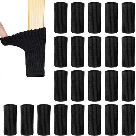 Lot de 24 chaussettes de chaise en feutre pour protéger les pieds de vos meubles des rayures et du bruit.