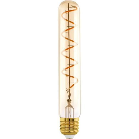 Tube LED E27 dimmable, ampoule filament vintage spirale, lampe à (1/4)