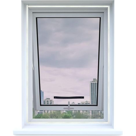 Dachfenster Fliegengitter zuschneidbar, Insektenschutz ohne Bohren, mit Reißverschluss, 150x180cm Schwarz (1/5)