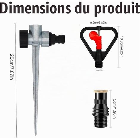 Garden Sprinkler, Swivel Design, Adjustable 360° Automatic Watering
