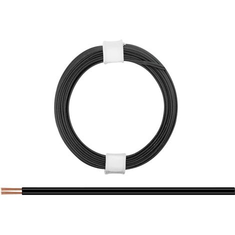 Donau Elektronik 114-11 Fil de câblage 2 x 0.08 mm² noir 5 m