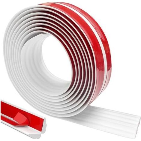 Moulures Décoratives Autocollantes Blanches 3m x 4cm, Bande Décorative en TPE Flexible, Autocollante, Moulures de Plafond, Bandes d'angle Autocollantes pour Bords Muraux, Sols, Armoires (1/5)