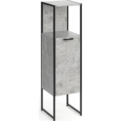 Mobiletto bagno Fyrk, Calcestruzzo, 33 x 120.4 cm, Vicco