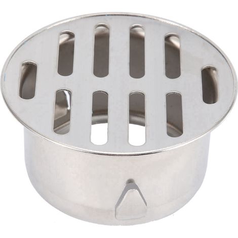 Caniveau de balcon en acier inoxydable avec protection anti-obstruction pour usage extérieur (75 mm plat) (1/5)